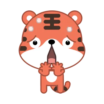 a cartoon animal with its mouth open and tongue out