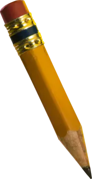 a pencil with an eraser on it