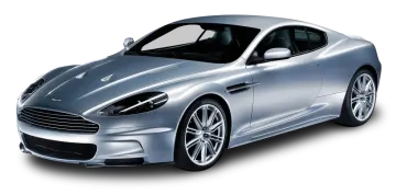 a silver sports car on a white background