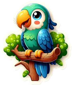a parrot sitting on a branch of a tree
