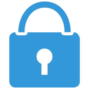 a blue padlock icon