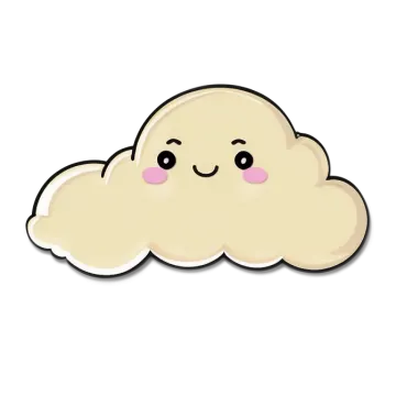 a cartoon cloud with a smiling face