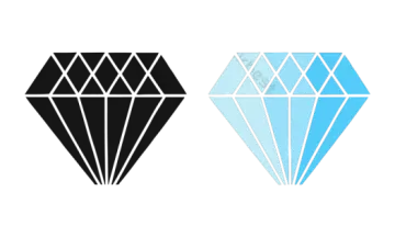 a diamond and a blue diamond