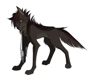 a drawing of a wolf with blue eyes