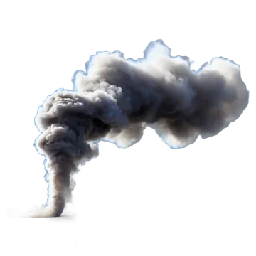 a black cloud of smoke on a white background