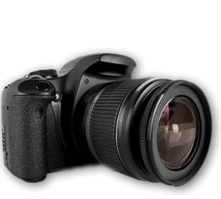 a camera with a lens attached to it