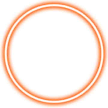 an orange circle on a white background