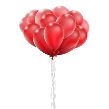 a bunch of red balloons