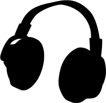 a pair of headphones on a white background