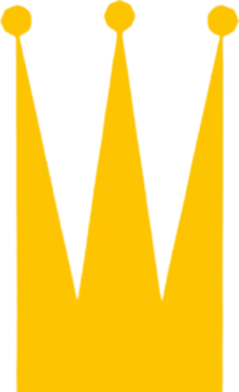 a yellow crown on a white background