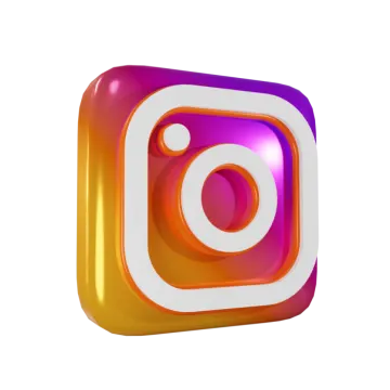 a purple and orange square icon with a white background