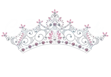 a tia tia with pink and blue crystals