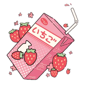 a pink box with strawberries on it