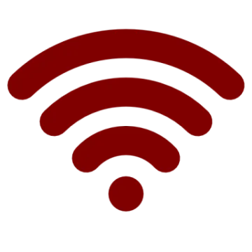 a red wi - fi logo