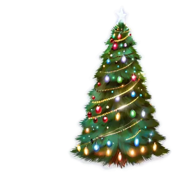 a christmas tree with lights on it