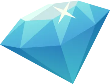 a blue diamond on a white background