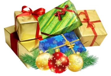 a pile of christmas presents