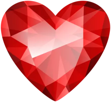 a red heart on a white background