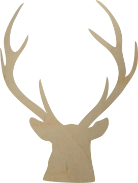 a deer head cut out of cardboard paper