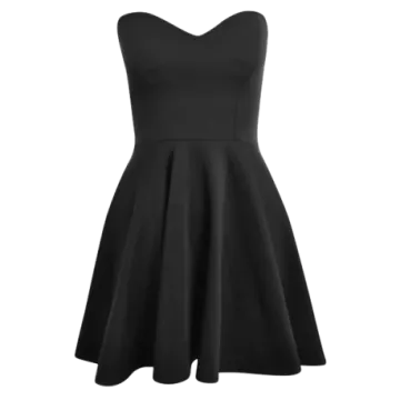 a black dress on a white background