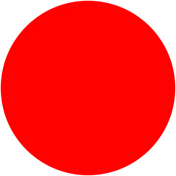 a red circle on a white background