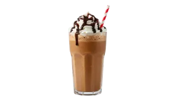 a glass filled with chocolate and whipped cream