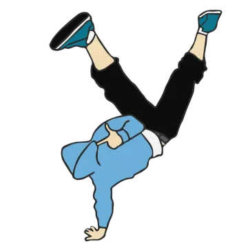 a man doing a handstant in the air