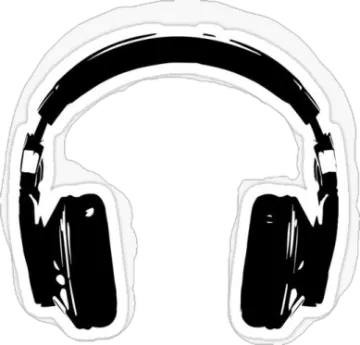 a pair of headphones sticker