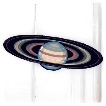an illustration of a saturn with the planet in the background