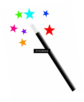a pencil with stars coming out of it