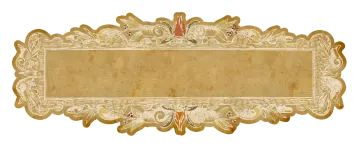 an old paper with a floral design on it
