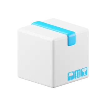 an image of a white and blue power adapt