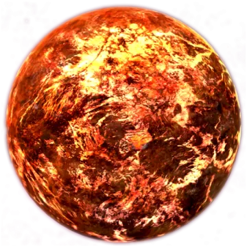 an image of a red and yellow planet
