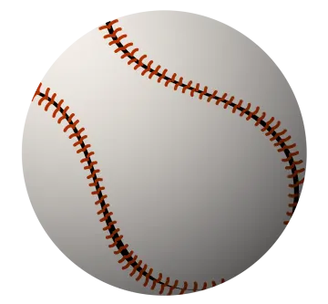 a baseball ball on a white background
