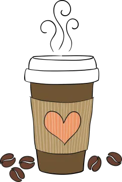 a cup of coffee with a heart on it