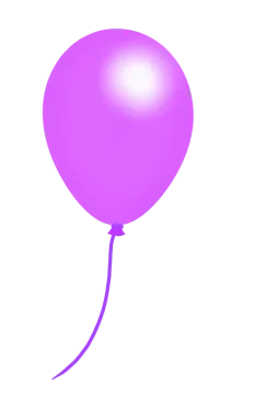 a purple balloon on a white background