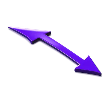 a purple arrow on a white background