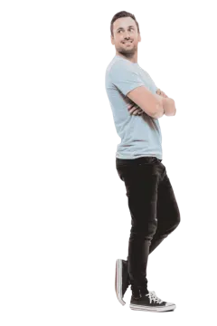 a man standing with his arms crossed