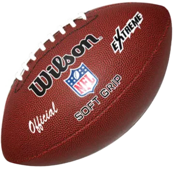 a football with the nfl logo on it
