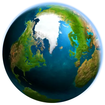an image of the earth with a white background