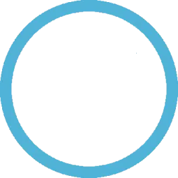 a blue circle on a white background