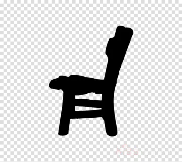 a black and white silhouette of a chair