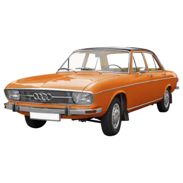 an orange car on a white background