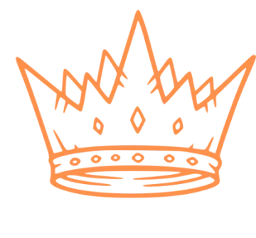 a crown with flames on it