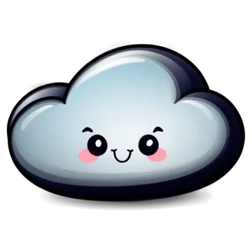 a cartoon cloud with a smiling face