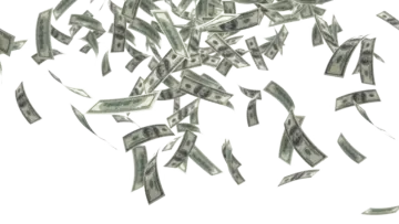 a bunch of money falling from the sky