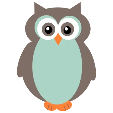 a brown and green owl with big eyes