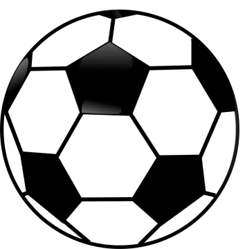 a black and white soccer ball