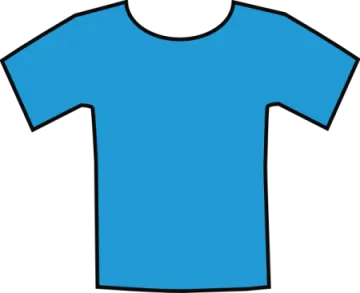 a blue t - shirt