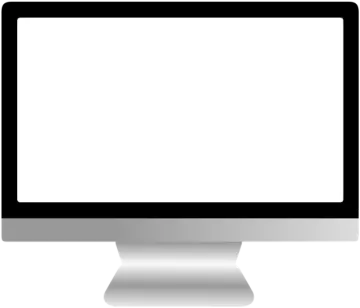 a computer monitor with a blank screen